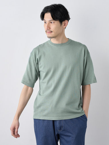 【早割30%OFF対象】リラックスフィットニット天竺クルーネック半袖Tシャツ