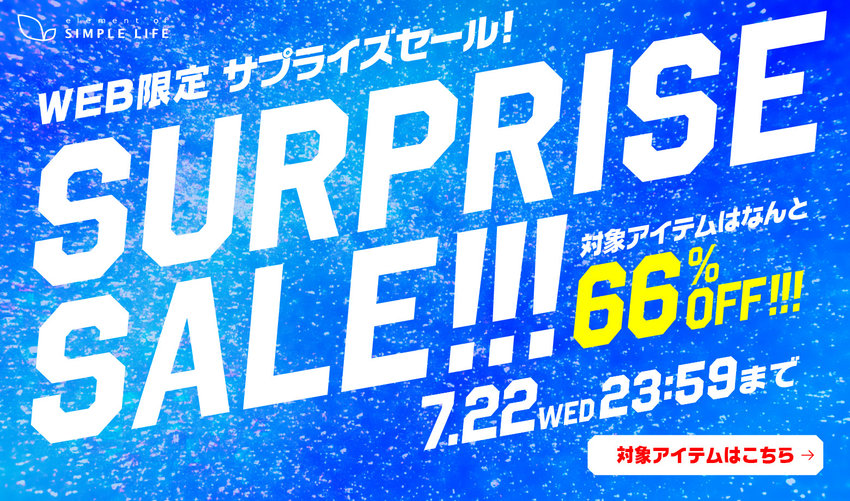 WEB限定/サプライズセール！対象アイテムは なんと 66%OFF！！！