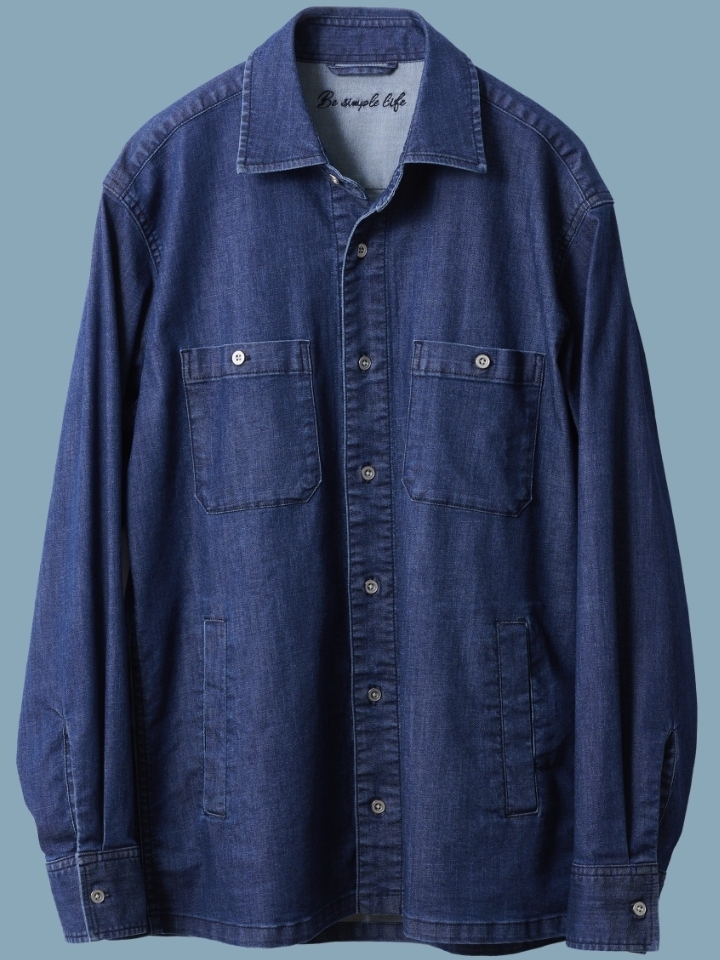 メンズ デニムシャツ ブルー
