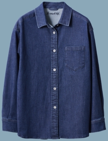 レディス デニムシャツ ブルー