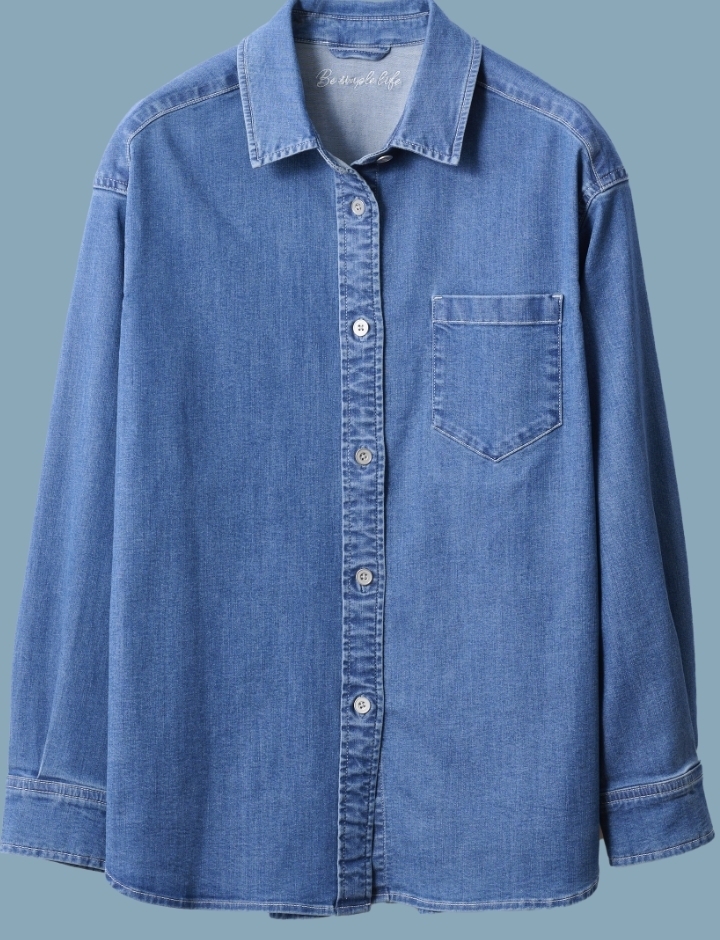 レディス デニムシャツ ライトブルー